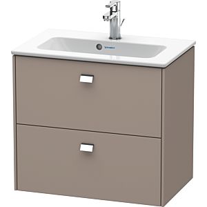 Duravit Brioso Waschtischunterbau BR411001043 Compact 620x553 Basalt Matt, 2 Ausz., Griff Chrom