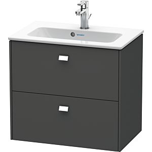 Duravit Brioso Waschtischunterbau BR411001049 Compact 620x553 Graphit Matt, 2 Ausz., Griff Chrom
