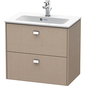 Duravit Brioso Waschtischunterbau BR411001075 Compact 620x553 Leinen, 2 Ausz., Griff Chrom