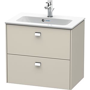 Duravit Brioso Waschtischunterbau BR411001091 Compact 620x553 mm, Taupe, 2 Auszüge, Griff Chrom