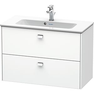 Duravit Brioso meuble sous-vasque BR411101018 Compact 820x553 blanc mat, 2 tiroirs, poignée chromée