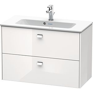 Duravit Brioso Waschtischunterschrank BR411101022 Compact 820x553 Weiß Hochgl., 2 Ausz., Griff Chrom