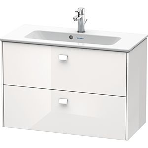 Duravit Brioso meuble sous-vasque BR411102222 Compact 820x553 mm, blanc brillant, 2 compartiments coulissants