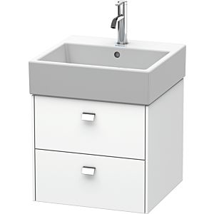Duravit Brioso Waschtischunterbau BR415201018 484x459mm, Weiß Matt, 2 Auszüge, Griff Chrom