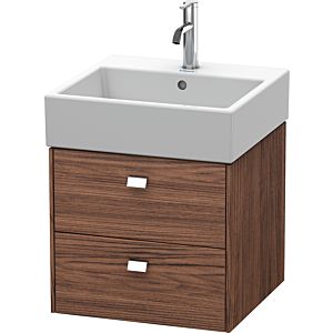 Duravit Brioso Waschtischunterbau BR415201021 484x459mm, Nussbaum Dunkel/Chrom, 2 Auszüge