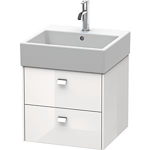 Duravit Brioso Waschtischunterbau BR415201022 484x459mm, Weiß Hochglanz, 2 Auszüge, Griff Chrom