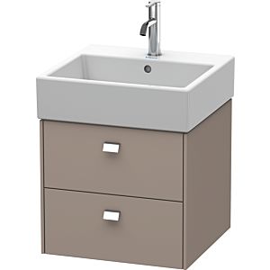 Duravit Brioso Waschtischunterbau BR415201043 484x459mm, Basalt Matt, 2 Auszüge, Griff Chrom