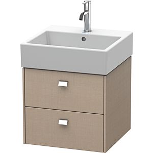 Duravit Brioso Waschtischunterbau BR415201075 484x459mm, Leinen, 2 Auszüge, Griff Chrom