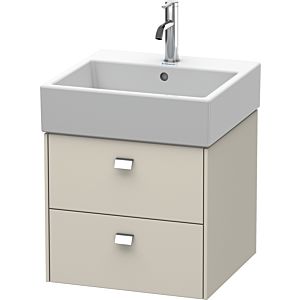 Duravit Brioso Waschtischunterbau BR415201091 484x459mm, Taupe, 2 Auszüge, Griff Chrom