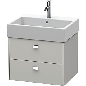 Duravit Brioso Waschtischunterbau BR415301007 584x459mm, Betongrau Matt, 2 Auszüge, Griff Chrom