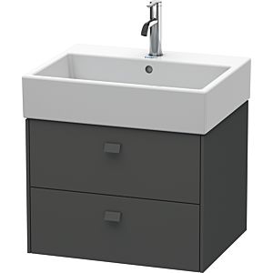 Duravit Brioso Waschtischunterbau BR415304949 584x459mm, Graphit Matt, 2 Auszüge
