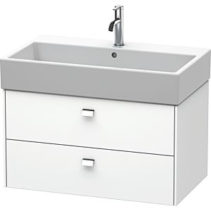 Duravit Brioso vanity unit BR415501018 784x459mm, white matt, 2 drawers, chrome handle