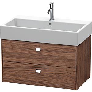 Duravit Brioso Waschtischunterbau BR415501021 784x459mm, Nussbaum Dunkel/Chrom, 2 Auszüge