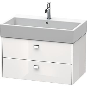 Duravit Brioso Waschtischunterbau BR415501022 784x459mm, Weiß Hochglanz, 2 Auszüge, Griff Chrom