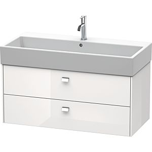 Duravit Brioso BR415601022 984x459mm, Blanc Brillant , 2 Blanc Brillant , poignée chromée