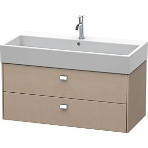Duravit Brioso Waschtischunterbau BR415601075 984x459mm, Leinen, 2 Auszüge, Griff Chrom