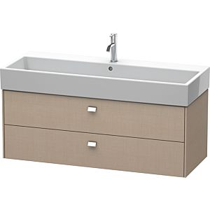 Duravit Brioso Waschtischunterbau BR415701075 1184x459mm, Leinen, 2 Auszüge, Griff Chrom