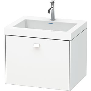 Duravit Brioso Waschtisch c-bonded mit Unterbau BR4600O1818, 60x48cm, Weiß Matt, 1 Hahnloch