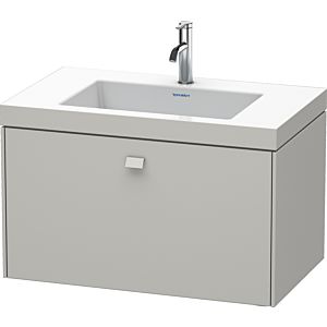Duravit Brioso c-bonded vasque avec soubassement BR4601O0707, 80x48cm, Gris Béton Mat , trou robinetterie 2000