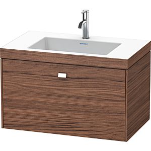 Duravit Brioso c-bonded washbasin with substructure BR4601O1021 80x48, Walnut Dark / chrome, 2000 .