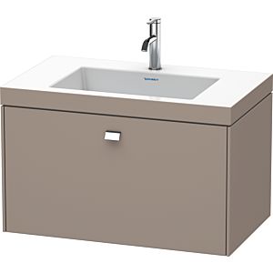 Duravit Brioso c-bonded Waschtisch mit Unterbau BR4601O1043, 80x48cm, Basalt Matt/Chrom, 1 Hahnl.