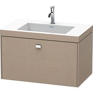 Duravit Brioso c-bonded Waschtisch mit Unterbau BR4601O1075, 80x48cm, Leinen/Chrom, 1 Hahnloch
