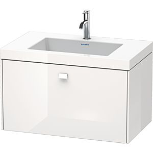 Duravit Brioso c-bonded vasque avec soubassement BR4601O2222, 80x48cm, Blanc Brillant , trou robinetterie 2000