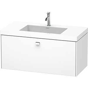 Duravit Brioso c-bonded vasque avec sous-structure BR4602O1018, 100x48cm, Blanc Mat / chrome, 2000 .