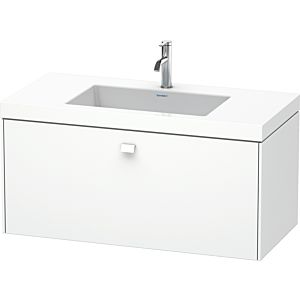 Duravit Brioso c-bonded washbasin with substructure BR4602O1818, 100x48cm, White Matt , 2000 tap hole