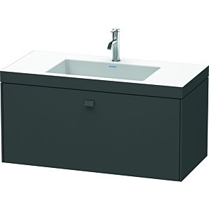 Duravit Brioso c-bonded vasque avec sous-structure BR4602O4949, 100x48cm, Graphite Mat , trou pour robinet 2000