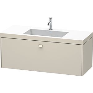 Duravit Brioso c-bonded washbasin with substructure BR4603O9191, 120x48cm, Taupe , 2000 tap hole