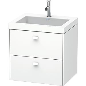Duravit Brioso c-bonded Waschtisch mit Unterbau BR4605O1818, 60x48cm, Weiß Matt, 1 Hahnloch