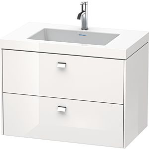 Duravit vasque Brioso c-bonded avec soubassement BR4606O1022, 80x48cm, blanc brillant / chrome, 2000 .