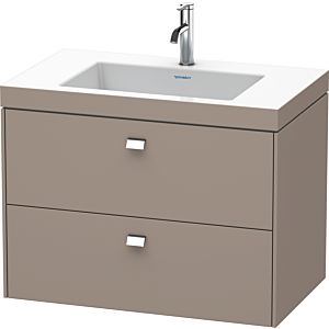 Duravit Brioso c-bonded Waschtisch mit Unterbau BR4606O1043, 80x48cm, Basalt Matt/Chrom, 1 Hahnl.