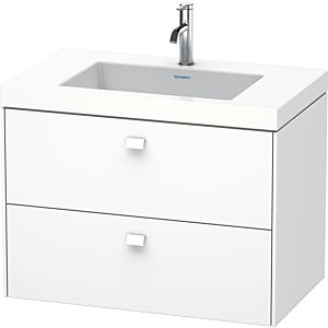 Duravit Brioso c-bonded Waschtisch mit Unterbau BR4606O1818, 80x48cm, Weiß Matt, 1 Hanloch