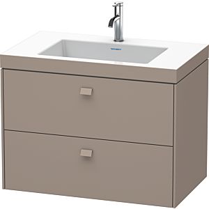 Duravit Brioso c-bonded Waschtisch mit Unterbau BR4606O4343, 80x48cm, Basalt Matt, 1 Hanloch