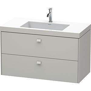 Duravit Brioso c-bonded lavabo avec sous-structure BR4607O0707, 100x48cm, Gris Béton Mat , 2000 Hanloch
