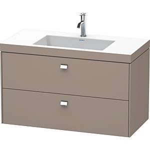 Duravit Brioso c-bonded washbasin with substructure BR4607O1043, 100x48cm, Basalt Matt / chrome, 2000 .