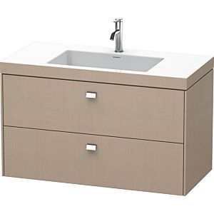 Duravit Brioso c-bonded washbasin with substructure BR4607O1075, 100x48cm, Linen / chrome, 2000 .