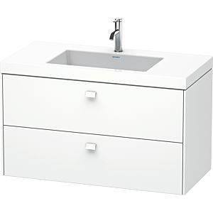 Duravit Brioso c-bonded Waschtisch mit Unterbau BR4607O1818, 100x48cm, Weiß Matt 1 Hanloch