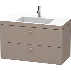 Duravit Brioso c-bonded washbasin with substructure BR4607O4343, 100x48cm, Basalt Matt , 2000 Hanloch