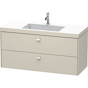 Duravit Brioso c-bonded Waschtisch mit Unterbau BR4608O9191, 120x48cm, Taupe, 1 Hanloch