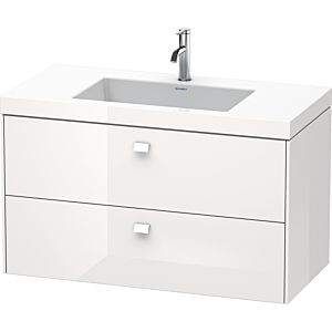Duravit Brioso c-bonded washbasin with substructure BR4607O2222, 100x48cm, White High Gloss , 2000 Hanloch