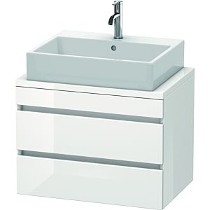 Duravit DuraStyle Waschtisch-Unterschrank DS530601843 70 x 47,8 cm, weiß matt/basalt matt, für Konsole, 2 Schubkästen