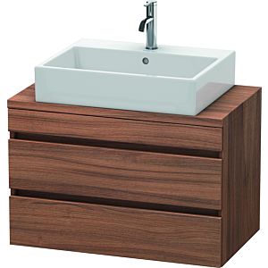 Duravit DuraStyle Waschtisch-Unterschrank DS530707979 80 x 47,8 cm, nussbaum natur, für Konsole, 2 Schubkästen