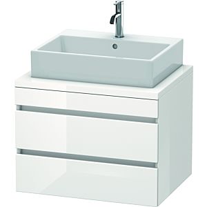 Duravit DuraStyle vasque DS531602218 70 x 54,8 cm, blanc brillant / blanc mat, pour console, 2 tiroirs
