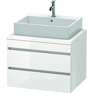 Duravit DuraStyle vasque DS531602222 70 x 54,8 cm, blanc brillant, pour console, 2 tiroirs
