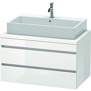 Duravit DuraStyle Waschtisch-Unterschrank DS531802243 90 x 54,8 cm, weiß hochglanz/basalt matt, für Konsole, 2 Schubkästen