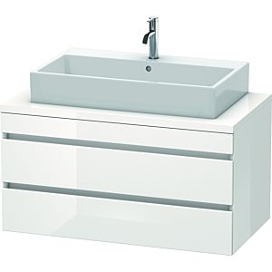 Duravit DuraStyle vanity unit DS531902243 100 x 54.8 cm, white high gloss / basalt matt, for console, 2 drawers