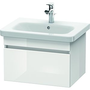 Duravit DuraStyle vanity unit DS638002243 58 x 44.8 cm, white high gloss / basalt matt, 2000 pull-out, wall-hung